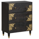 Sideboard Sort 60 x 33 x 75 cm Massivt mangotræ