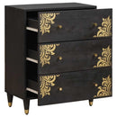 Sideboard Sort 60 x 33 x 75 cm Massivt mangotræ