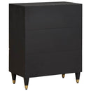 Sideboard Sort 60 x 33 x 75 cm Massivt mangotræ