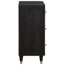 Sideboard Sort 60 x 33 x 75 cm Massivt mangotræ