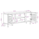 Opbevaringsskabe Naturfarvet 105 x 33 x 46 cm Massivt mangotræ