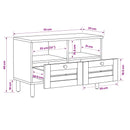 Opbevaringsskabe Naturfarvet 70 x 33 x 46 cm Massivt mangotræ