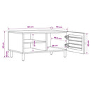 Sofabord Naturfarvet 80 x 50 x 40 cm Massivt mangotræ