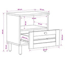 Sengebord 2 pcs Brun 40 x 33 x 46 cm Massivt mangotræ