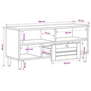 Opbevaringsskabe Naturfarvet 100 x 33 x 46 cm Massivt mangotræ