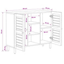 Opbevaringsskabe Naturfarvet 90 x 33 x 75 cm Massivt mangotræ
