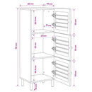 Opbevaringsskabe Naturfarvet 40 x 33 x 110 cm Massivt mangotræ