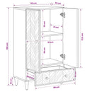 Opbevaringsskabe Naturfarvet 60 x 33 x 100 cm Massivt mangotræ