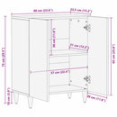Sideboard Brun 60 x 33 x 75 cm Massivt mangotræ