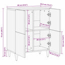 Sideboard Brun 60 x 33,5 x 75 cm Massivt mangotræ