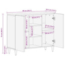Sideboard Brun 90 x 33,5 x 75 cm Massivt mangotræ