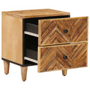 Sengebord 2 pcs Brun 40 x 33,5 x 46 cm Massivt mangotræ