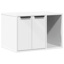 toiletskjuler til kattebakke 60x40x40 cm konstrueret træ hvid