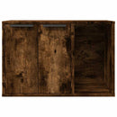 toiletskjuler kattebakke 60x40x40 cm konstrueret træ røget eg