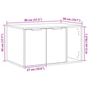 toiletskjuler kattebakke 80x50x45 cm konstrueret træ betongrå
