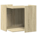 toiletskjuler kattebakke 53x53x51 cm konstrueret træ røget eg