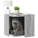 toiletskjuler kattebakke 53x53x51 cm konstrueret træ grå sonoma