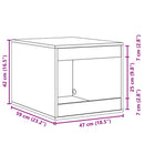 toiletskjuler kattebakke 47x59x42 cm konstrueret træ sonoma-eg