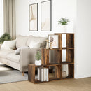 bogreol/rumdeler 99x29x99cm 3 niveauer konstrueret træ røget eg