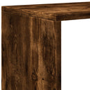bogreol/rumdeler 99x29x99cm 3 niveauer konstrueret træ røget eg