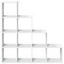 bogreol/rumdeler 131,5x29x131,5 cm konstrueret træ hvid