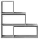 bogreol/rumdeler 123x29x123 cm 3 niveauer konstrueret træ