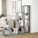 bogreol/rumdeler 143,5x29x143,5 cm konstrueret træ betongrå
