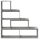 bogreol/rumdeler 143,5x29x143,5 cm konstrueret træ betongrå