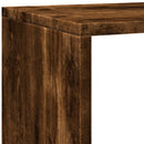bogreol/rumdeler 143,5x29x143,5 cm konstrueret træ røget eg