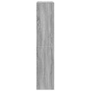 bogreol/rumdeler 143,5x29x143,5cm konstrueret træ grå sonoma-eg