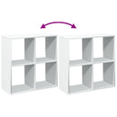 rumdelerreol hvid 69,5x29x69,5 cm konstrueret træ