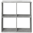 bogreol/rumdeler 69,5x29x69,5 cm konstrueret træ betongrå