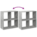 bogreol/rumdeler 69,5x29x69,5 cm konstrueret træ betongrå