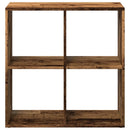 bogreol/rumdeler 69,5x29x69,5 cm konstrueret træ antikt træ