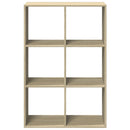 bogreol/rumdeler 69,5x29x103,5 cm konstrueret træ sonoma-eg