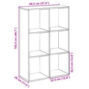 bogreol/rumdeler 69,5x29x103,5 cm konstrueret træ sonoma-eg