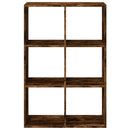 bogreol/rumdeler 69,5x29x103,5 cm konstrueret træ røget eg