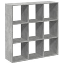 bogreol/rumdeler 102x29x103,5 cm konstrueret træ betongrå