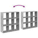 bogreol/rumdeler 102x29x103,5 cm konstrueret træ betongrå