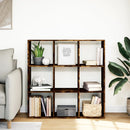 bogreol/rumdeler 102x29x103,5 cm konstrueret træ røget eg