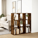 bogreol/rumdeler 102x29x103,5 cm konstrueret træ røget eg