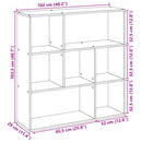 bogreol/rumdeler 102x29x103,5 cm konstrueret træ hvid