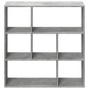 bogreol/rumdeler 102x29x103,5 cm konstrueret træ betongrå