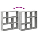 bogreol/rumdeler 102x29x103,5 cm konstrueret træ betongrå