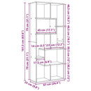 bogreol/rumdeler 67x25x161,5 cm konstrueret træ hvid