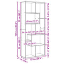 bogreol/rumdeler 67x25x161,5 cm konstrueret træ sonoma-eg