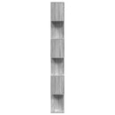 bogreol/rumdeler 70x24x193 cm 6 niveauer konstrueret træ