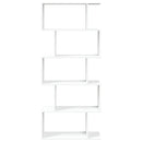 rumdelerreol 5-lags hvid 70x24x161 cm konstrueret træ