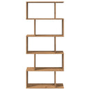 bogreol/rumdeler 70x24x161cm 5 niveauer konstrueret træ kunsteg
