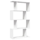 rumdelerreol 4-lags hvid 70x24x129 cm konstrueret træ